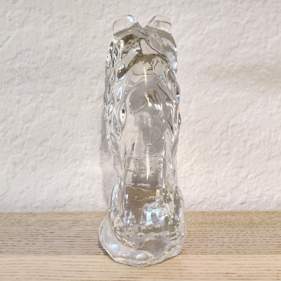 4.5" Glass Sitting Collie Dog Figure / Paperweight Clear Pressed Molded Good Boy - Picture 13 of 16